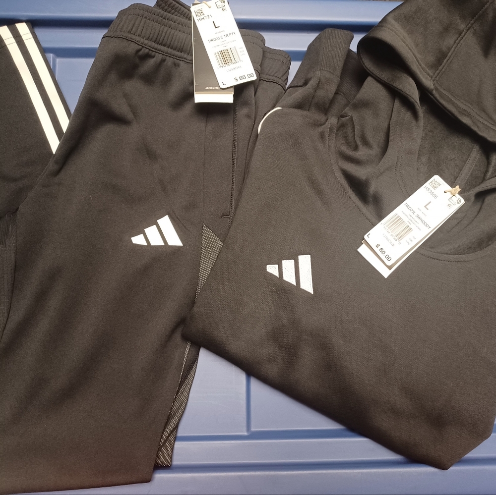 Adidas Tiro23 League Hoodie & Pants. Brand New. Big Kids Size: Large & XL.
